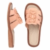 Lederpantoletten Damen mit ergonomischer Sohle – schräge Perspektive