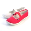 damen loafers slipper rosa weiß textil 110 – Hauptansicht