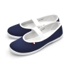 damen slipper loafers textil blau 110