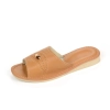sommer hausschuhe damen mit dekorativer holzperle – Seitenansicht