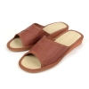 damen hausschuhe leder braun - 118