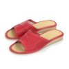 sommer damen leder hausschuhe rot - 118