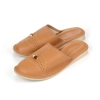 pantoletten damen leder geschlossen holzperle 121-leather – Hauptansicht