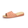sandalen damen offen leder naturfarbe fußbett – Seitenansicht