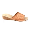 Sommer Sandalen Damen aus Leder mit Perforation – Seitenansicht