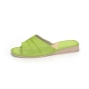 Dame Hausschuhe Leder Sommer Pantoletten grün 146