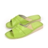 Pantoletten Damen Leder Grün 146