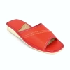 Kalbsleder Pantoffeln Damen rot – Schrägansicht Modell 148