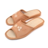 Pantoletten Damen Sommer beige mit Stickerei – Hauptansicht 152