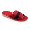 rote pantoletten damen leder mit ergonomischer sohle 154