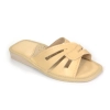 Damen Leder Hausschuhe in beige - 155