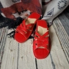 Damen Pantoletten Leder Rot 155