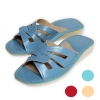 Pantoletten Damen Leder Sommer Blau Modell 155 – Hauptansicht