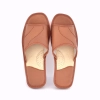 Bequeme Hausschuhe Damen Braun – Seitenansicht Modell 157