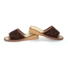 Leder Hausschuhe Damen Sommer Offene Pantoffeln 164a