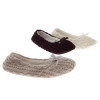Ballerina Hausschuhe Damen mit Zopfmuster – 168