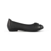 Slipper Ballerina Damen Schwarz Kunstleder – Seitenansicht