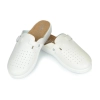 Bequeme Damen Clogs Weiß mit Fußbett