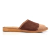 Damen Pantoffeln Wildleder Braun 196 – Seitenansicht