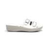 Weiße Damen Sandalen Kunstleder 197 – Seitenansicht
