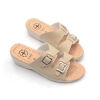Beige Pantoletten für Damen - Sommer Sandalen 199