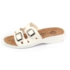 Damen Sandalen mit Korkfußbett seitliche Perspektive