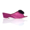 Offene Pantoletten Damen Velvet-Stil 50-pd