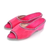 Damen Pantoletten rosa mit Herzmuster