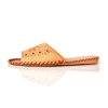Damen Pantoletten Sandalen Leder - Beige