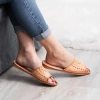 Zehenfrei Pantoletten Leder Damen Sommer modell-212