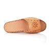 Sandalen Damen Beige Leder – Gesamtansicht