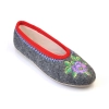 Ballerina Pantoffeln Filz Blumenmotiv – schräge Perspektive