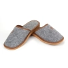 Bequeme graue Herren Hausschuhe für Gäste 331-felt-pm