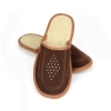 Herren-Pantoletten Modell 303 aus echtem Veloursleder