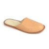 Modern Slip-On Hausschuhe Herren Leder Farbe Beige