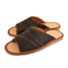 Herren Leder-Sandalen Pantoletten Sommer Modell 317 braun