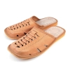 Herren-Hausschuhe aus Leder mit Lochstruktur – Modell 318