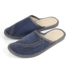 Blaue Herren-Hausschuhe Wildleder mit Fußbett Modell AZURE