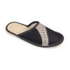 Pantoffeln Herren Leder schwarz-beige ONYX BEIGE modern