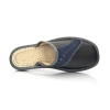 Leder-Hausschuhe Herren geschlossen, Modell ONYX blau