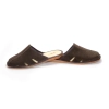 Herren Leder Hausschuhe Wildleder Pantoffel geschlossen braun 331-brown
