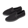Loafers Herren Textil Slipper Schwarz mit Gummisohle - SABLE
