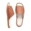 Herren Sandalen Pantoletten Leder Toffee – Hauptansicht von oben