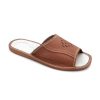 Ergonomische Sommer-Hausschuhe Männer Leder Toffee – schräger Blick