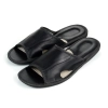 Herren Sandalen Leder offen schwarz – Seitenansicht - 342-black