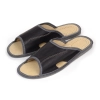 Sommer Herren Hausschuhe Leder SCHWARZ – Hauptansicht von oben 342-fred-black