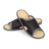 Sommer-Pantoletten Herren Leder – schräger Blick - 342-fred-black