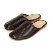 Herren Slipper Leder Braun – Gesamtansicht