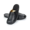 Luxuriöse Herren-Pantoffeln Leder mit ergonomischem Fußbett – Seitenansicht Modell EXCLUSIVE