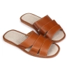 Offene Pantoletten Herren Leder – schräger Blick Modell CEDAR